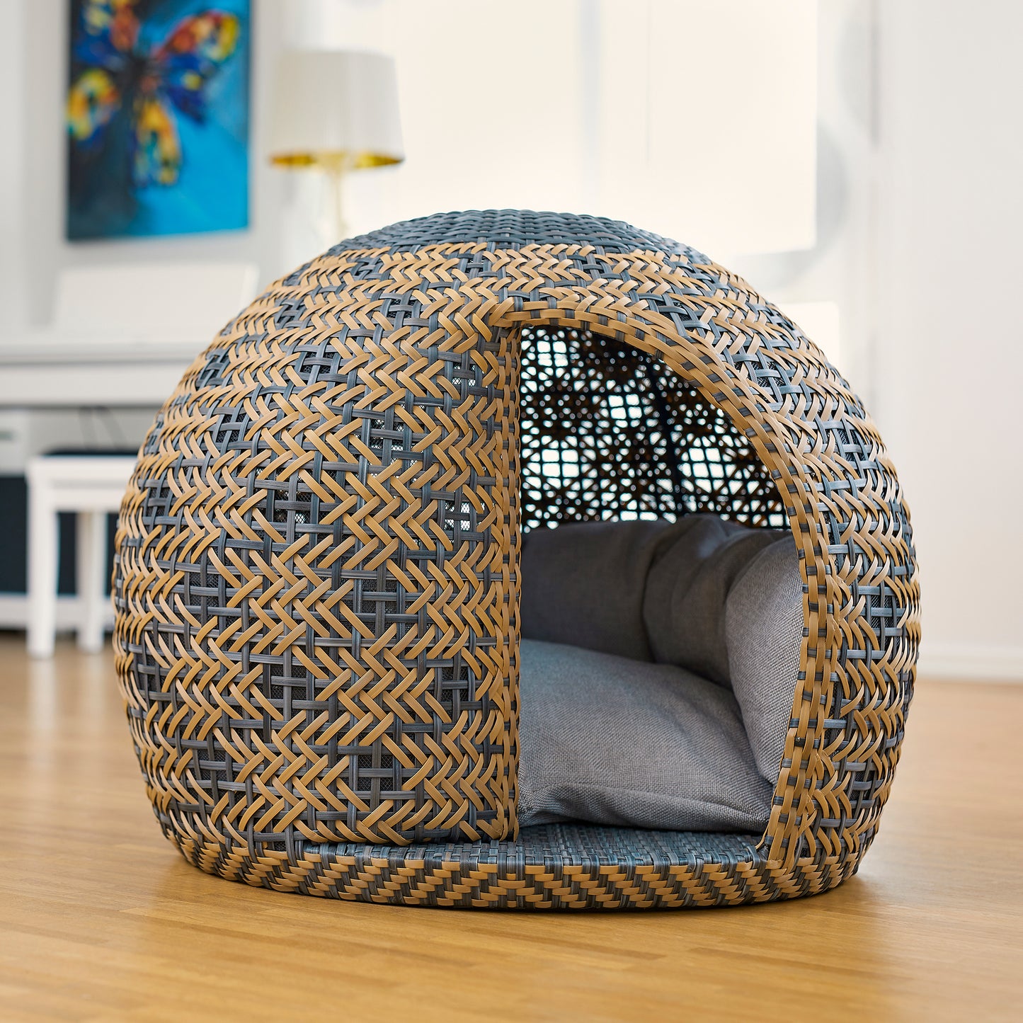 Bellfugio® Rattan-Hundekorb und luxuriöse Katzenhöhle
