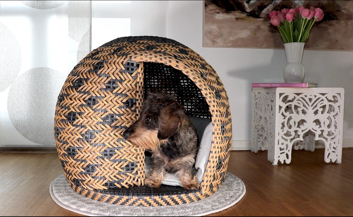 Bellfugio® Rattan-Hundekorb und luxuriöse Katzenhöhle