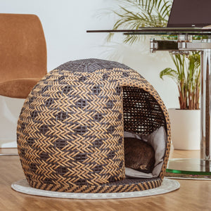 Bellfugio® Rattan-Hundekorb | Schlafplatz für Hund und Katze